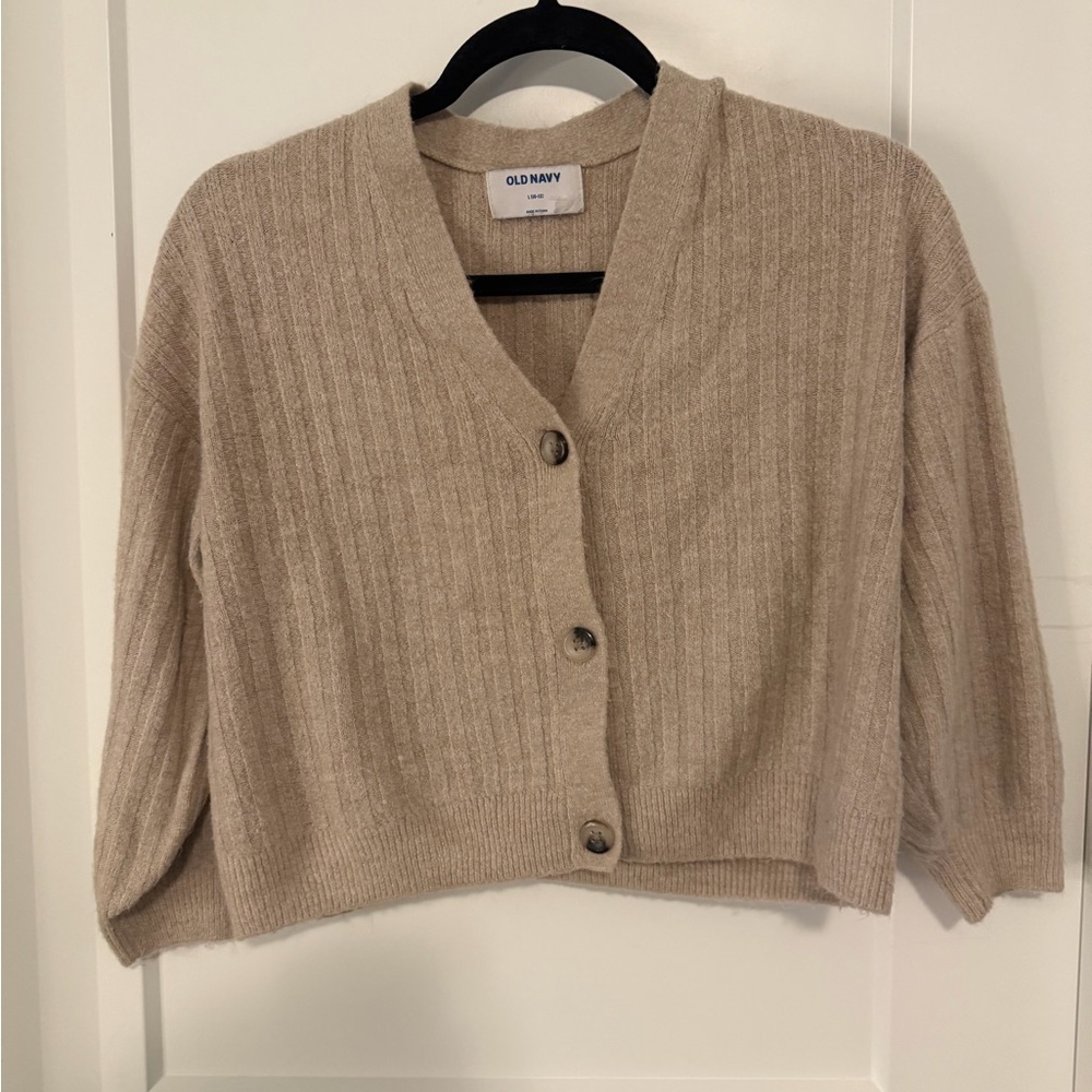 Old Navy Women's Beige Cardigan Sweater